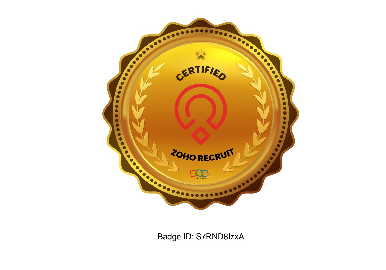 Certification Zoho Recruit